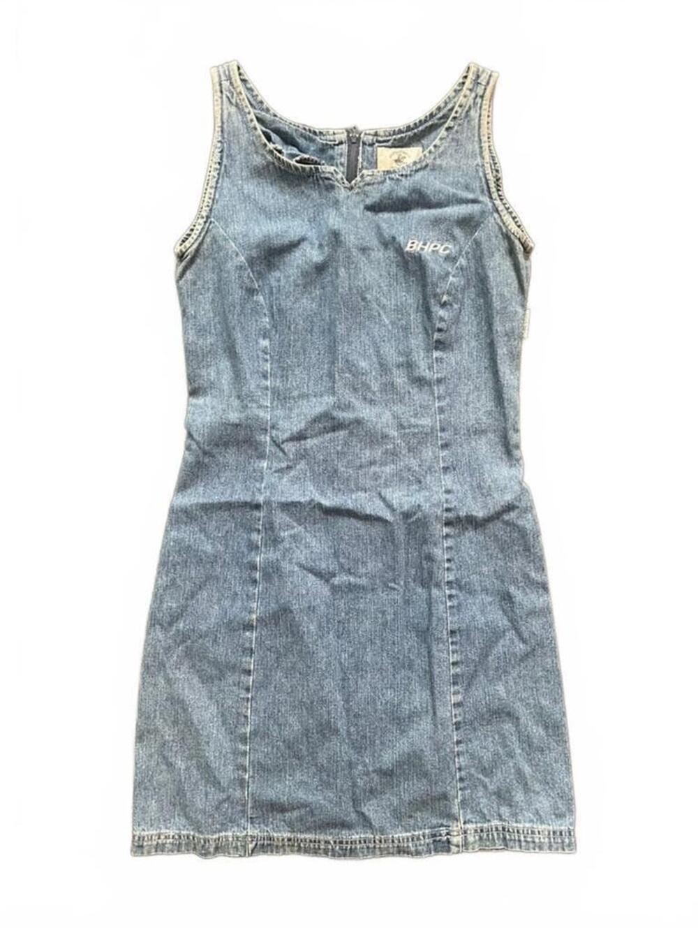 Vintage Beverly Hills Polo Club Denim Mini Dress Size Y10/XS